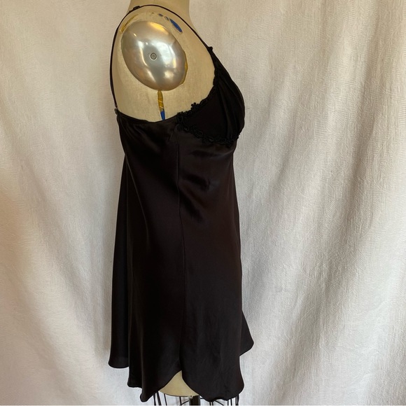 Pure silk black Sm chemise. - Picture 3 of 5